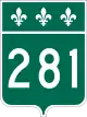 panneau routier Route 281