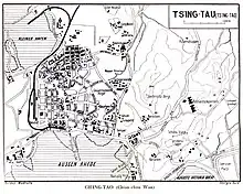 Carte de la ville de Tsingtau.
