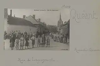 center>Carte postale du village avant 1914.