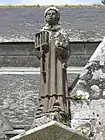 Église paroissiale Saint-Ouen : porche sud, statue de saint Laurent.