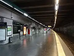 La gare au niveau des quais en 2017.