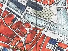 Quai de Montebello - plan de Paris d'Ambroise Tardieu - 1839.