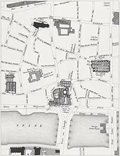 Quartier du Châtelet en 1750.