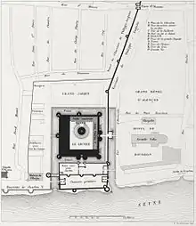 La rue de l'Autriche et le Louvre en 1595.