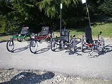 Quatre tricycles couchés, Tadpole et Delta, France 2008