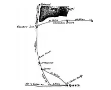 Trajet via le North Shore Railway 1883-07-10