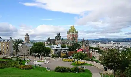 Vue de l'extrémité ouest des plaines d'Abraham.