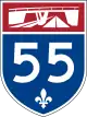 Panneau autoroute 55