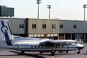 Un Fairchild F-27 de Québecair, similaire à celui impliqué dans l'accident.