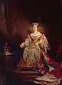 La reine Victoria sur le trône à la Chambre des Lords, 1838