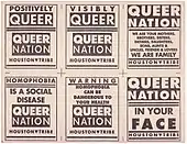 Affiches du mouvement homosexuel Queer Nation.