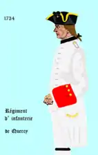 régiment de Quercy de 1734 à 1762