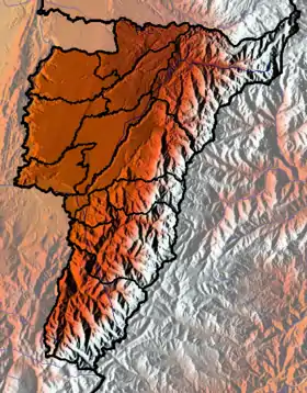 Voir sur la carte topographique du Quindío (administrative)