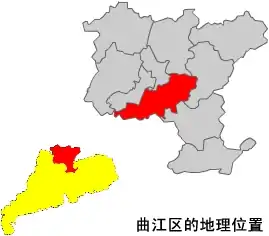Localisation de Qǔjiāng Qū
