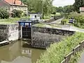 L'écluse no 7 sur le canal de la Marne au Rhin.