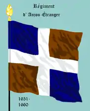 régiment d’Anjou-Étranger de 1651 à 1660
