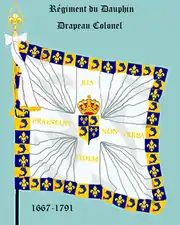 Régiment du Dauphin ; drapeau colonel.