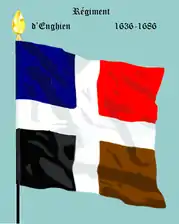 régiment d’Enghien de 1635 à 1650, en 1651 et de 1659 à 1686