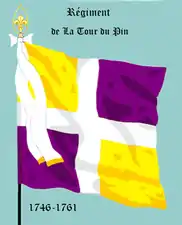 Drapeau d'ordonnance du régiment de La Tour du Pin.