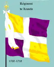 Drapeau d'ordonnance du régiment de Leuville.