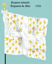 drapeau colonel de 1702 à 1715