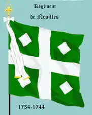 régiment de Noailles de 1734 à 1744
