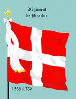 drapeau d’Ordonnance du régiment de Picardie de 1585 à 1780