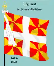 régiment de Plessis-Bellières de 1675 à 1692