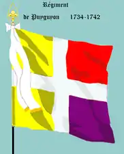 régiment de Puyguyon de 1734 à 1742