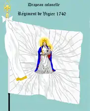 régiment de Vigier drapeau colonel 1740