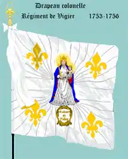 régiment de Vigier drapeau colonel 1753