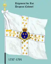 drapeau colonelle du régiment du Roi de 1757 à 1791