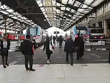 Deux automotrices Regio 2N à Paris-Gare-de-Lyon