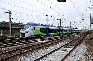 Une rame B 84500 (Régiolis) aux couleurs du TER Picardie, en gare d'Amiens