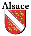 Le Conseil régional d'Alsace a créé un blason qui figurait sur les plaques d'immatriculation.
