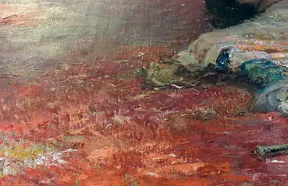 Détail du tableau. Effets de couleurs.