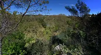 Vue sur la réserve et les environs, depuis le sentier sud.