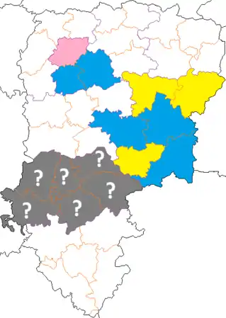 Nuance politique des candidats arrivés en tête dans chaque canton au 2e tour dans le département de l'Aisne.