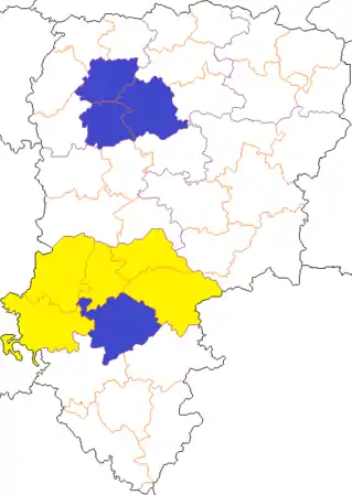 Nuance politique des candidats arrivés en tête dans chaque canton au 2e tour dans le département de l'Aisne.