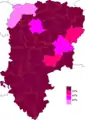 Résultats électoraux du Cartel des gauches au premier tour par canton.