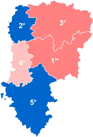 Nuance politique des députés élus dans chaque circonscription au 2e tour dans l'Aisne.