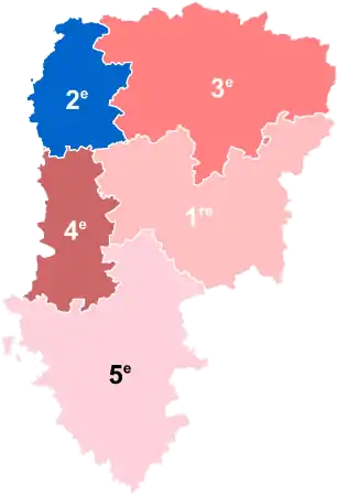 Nuance politique des députés élus dans chaque circonscription au 2e tour dans l'Aisne.