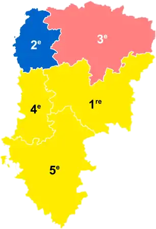 Nuance politique des députés élus dans chaque circonscription au 2e tour dans l'Aisne.