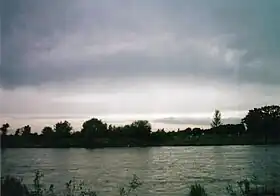 Le río Quinto à son passage par la ville au mois de février