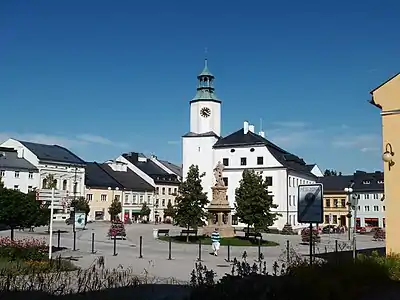 Rýmařov : place de la Paix.