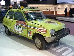 Renault 5 TL "Raid - Tour du monde en 80 jours" de 1972.