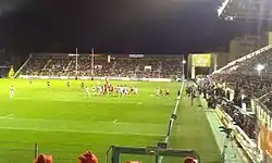 Touche lors de la rencontre de Top 14 contre le LOU