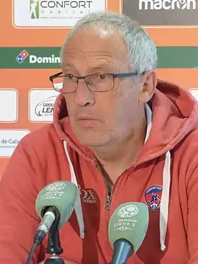 L'entraîneur de Clermont Pascal Gastien, en conférence de match.
