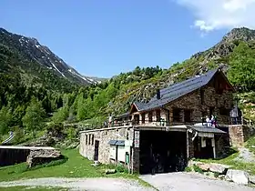 Vue aérienne de la station.