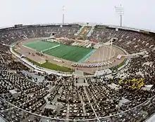 Cérémonie d'ouverture des Jeux Olympiques de 1980.